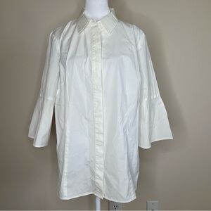 Talbots White Button Down Shirt